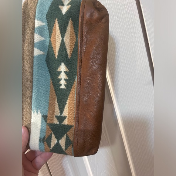Handcrafted Wristlet Made by Nanmadeobjects Using Pendleton Wool and Leather - Picture 4 of 5
